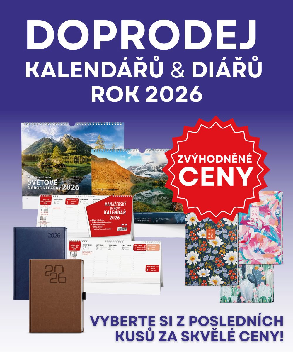 Doprodej kalendářů a diářů