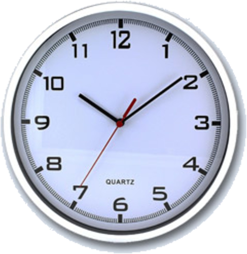 Hodiny nástěnné kulaté bílé průměr 255mm