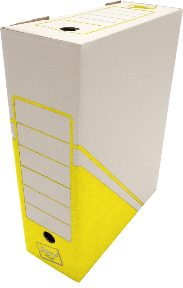 Archivní krabice 300x340x85mm na obsah pořadače žlutá