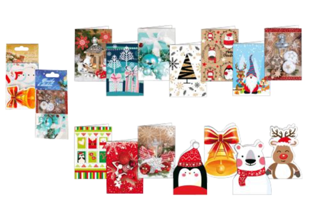 Vánoční visačka 8ks mix motivů