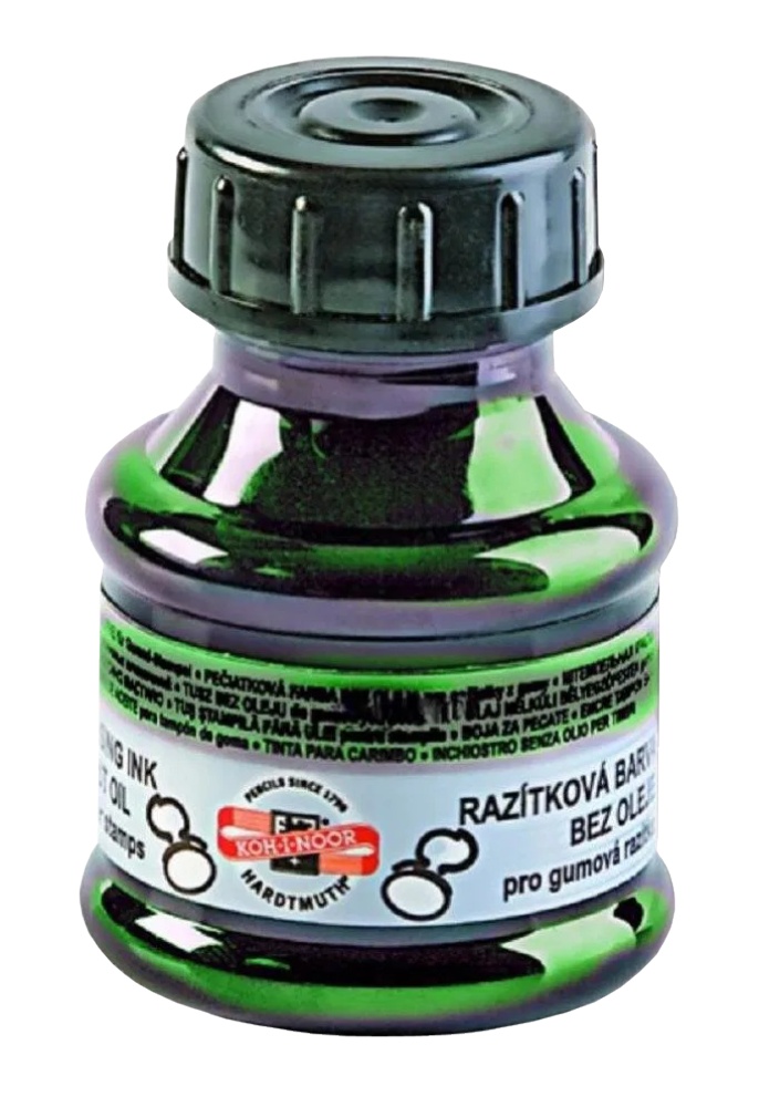 Barva razítková zelená 50g