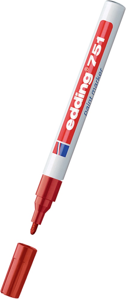 Fix Edding 751 lakový červený 1mm
