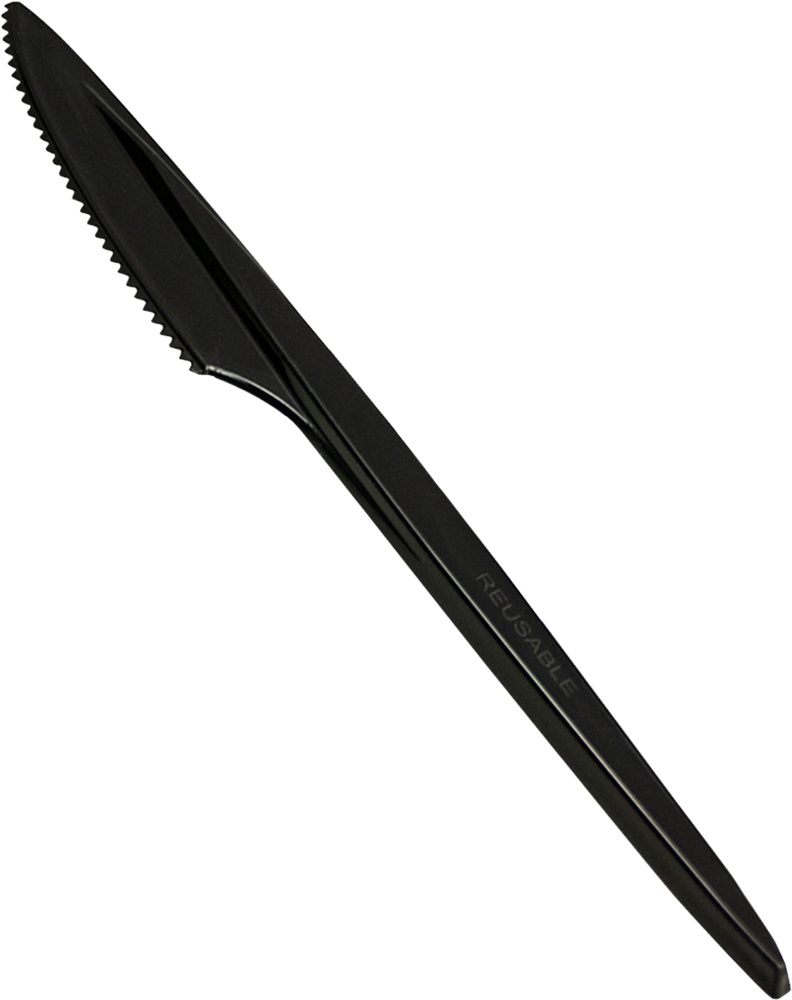 Nůž plastový černý 18cm 100ks