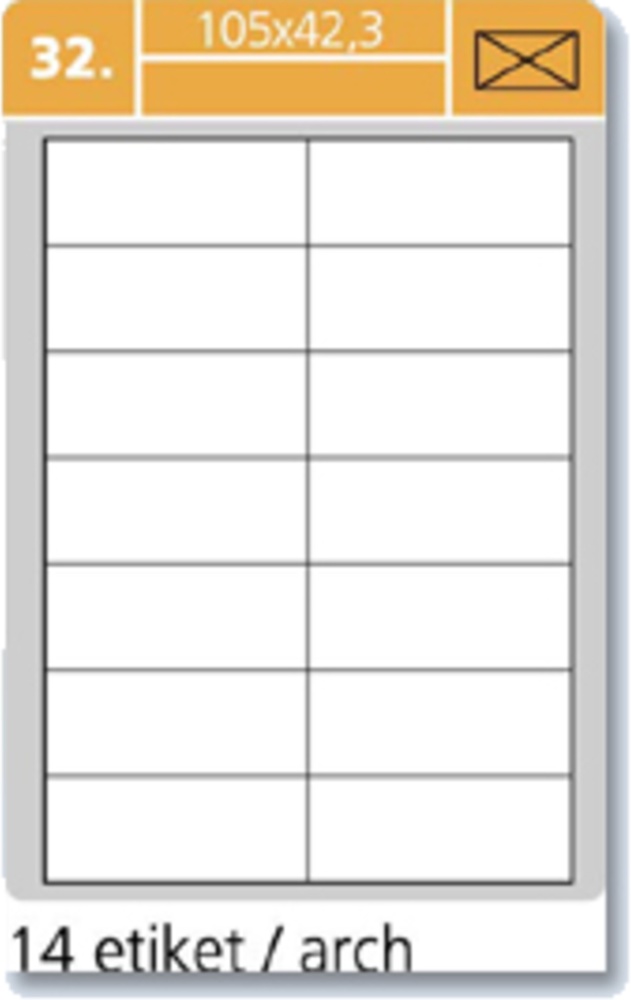 Samolepící etikety Laser 105x42.3 1400 etiket