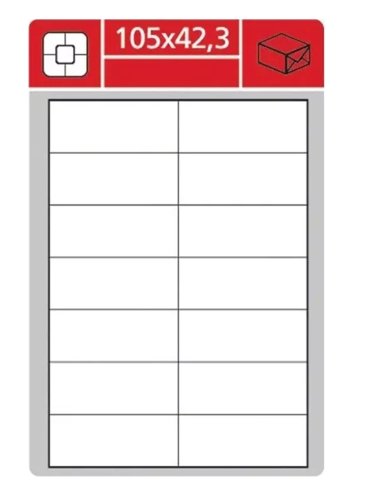 Samolepící etikety Laser 105x42.3 1400 etiket