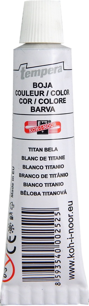 Tempera 16ml titanová běloba