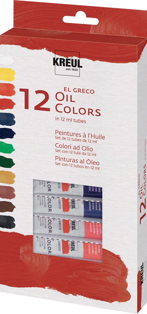 Barvy sada olejová 12x12ml GRECO 150