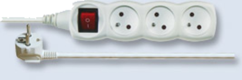 Prodlužovací kabel 3 zásuvky 2m +vypínač