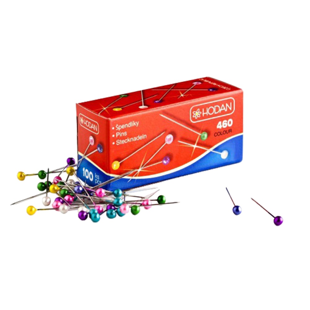 Špendlíky s barevnou hlavičkou 460 100ks