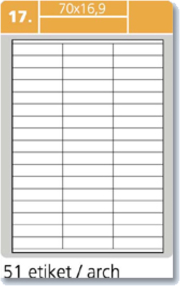 Samolepící etikety Laser 70x16.9 5100 etiket