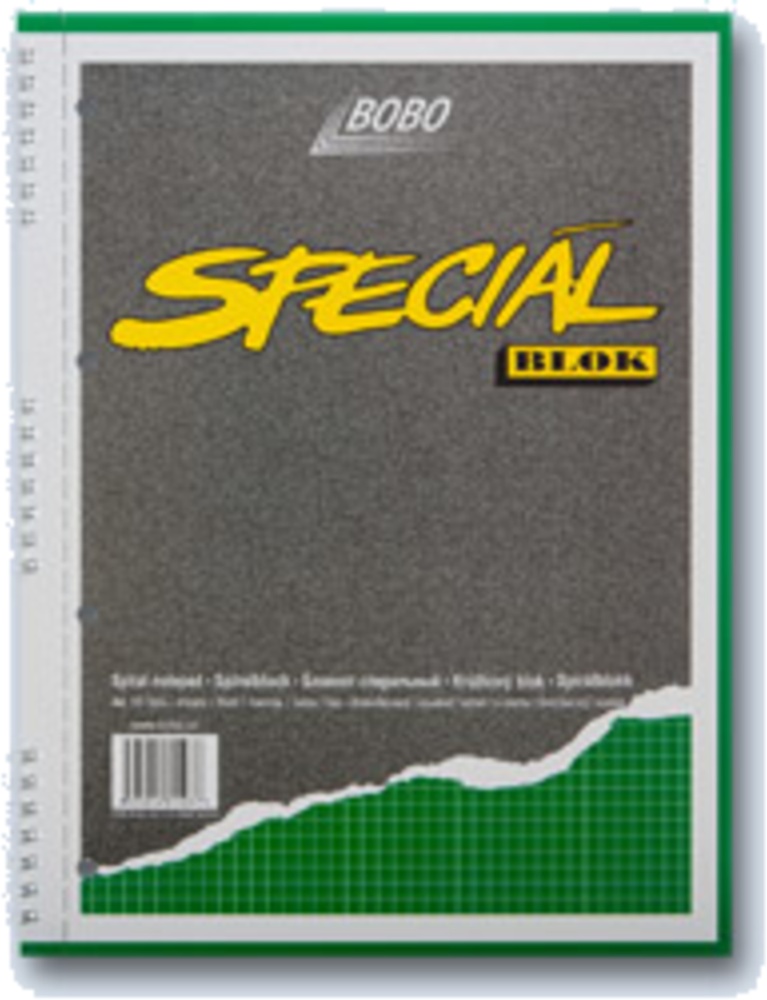Blok Bobo A4 boční spirála Speciál čtvereček 50 listů