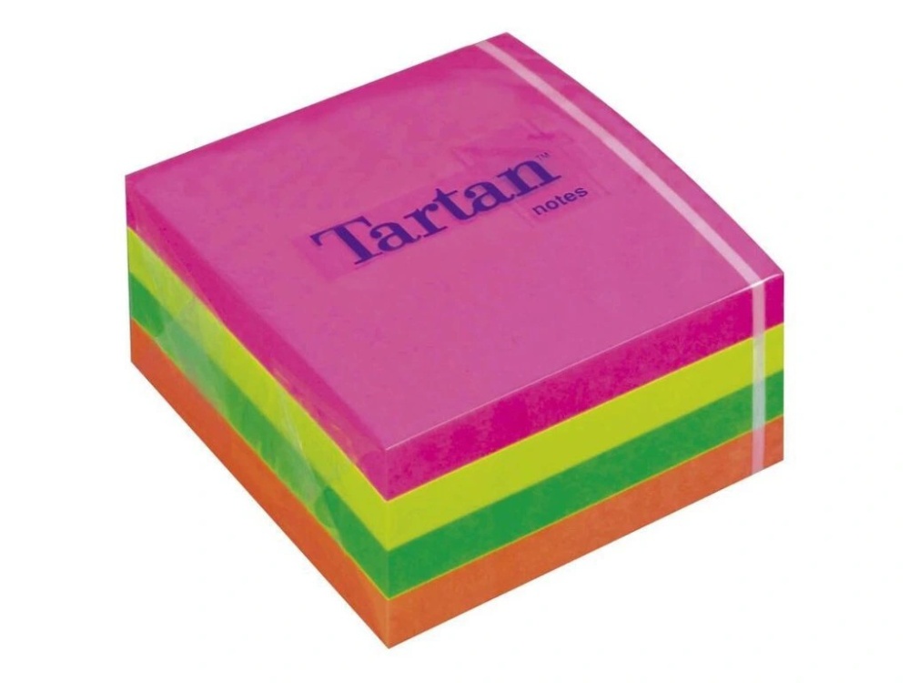 Bloček samolepící 76x76 4-barvy signální Tartan 400 listů