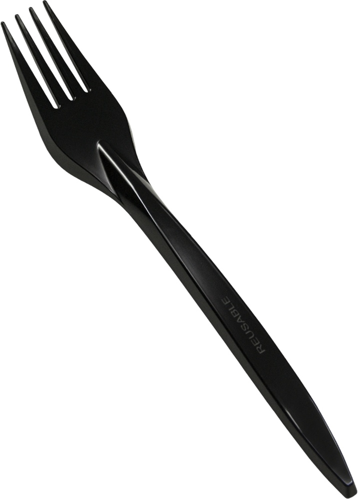 Vidlička plastová černá 18cm 100ks