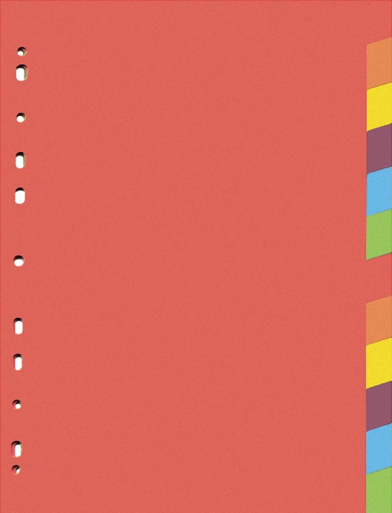 Rejstřík A4 12 listů barevný papír