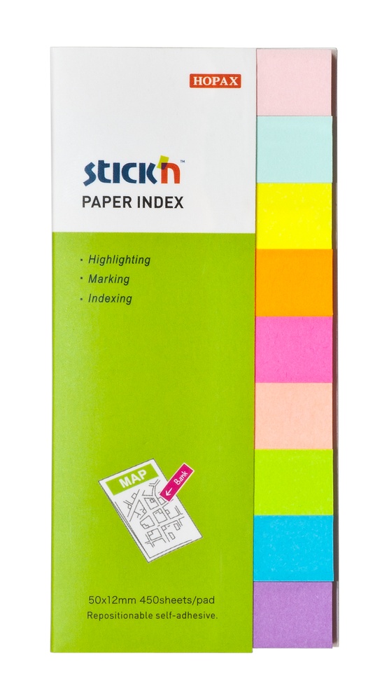 Bloček samolepící záložky 50x12 9x50 listů