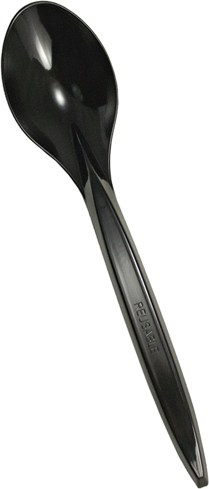 Lžíce plastová černá 18cm 100ks