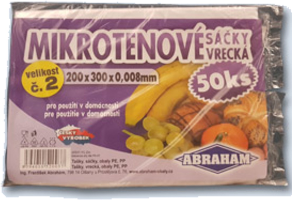 Svačinový sáček 20x30/ 50 0.008 ABR