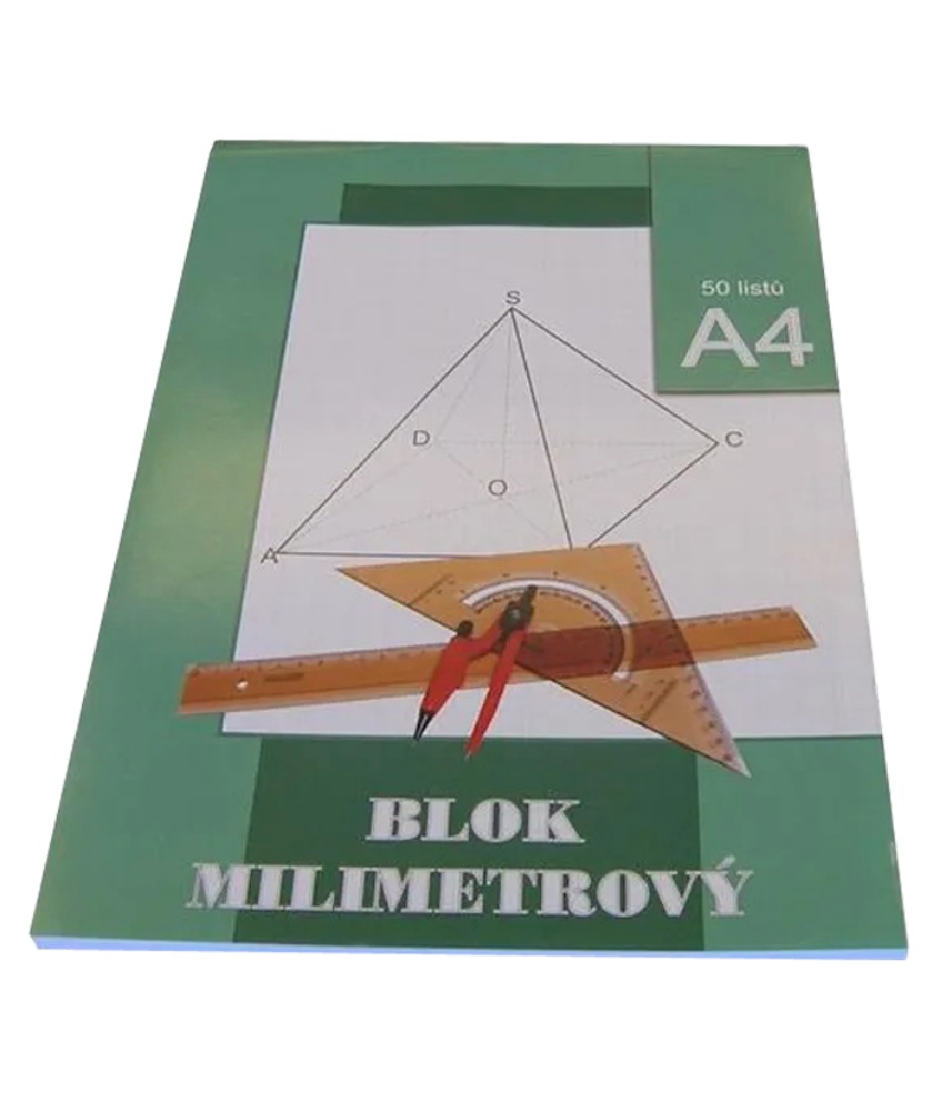 Blok A4 milimetrový papír 50 listů
