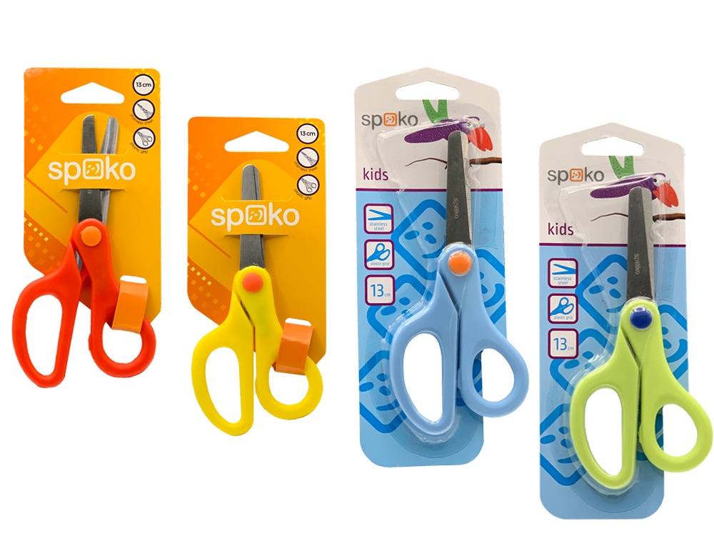 Nůžky školní 13cm plast úchyt S0533