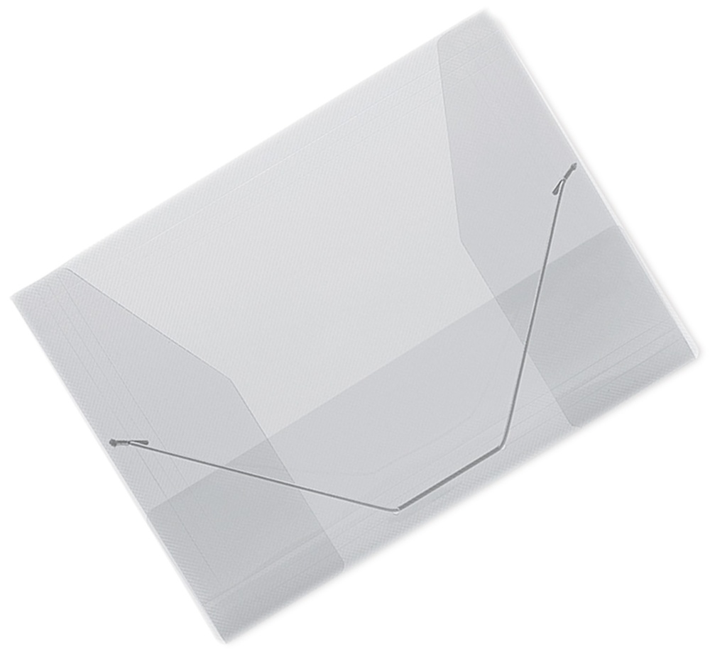 Mapa 253 plastová s gumou průhledná čirá tři klopy