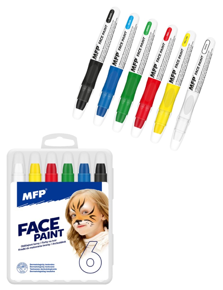 Barvy na obličej 6 barev set MFP