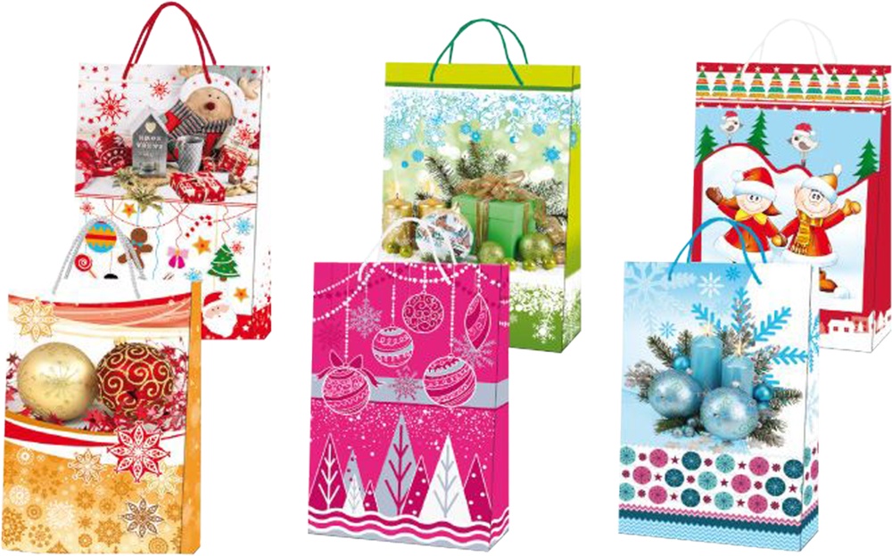 Vánoční taška LG glitr mix 230x360x100