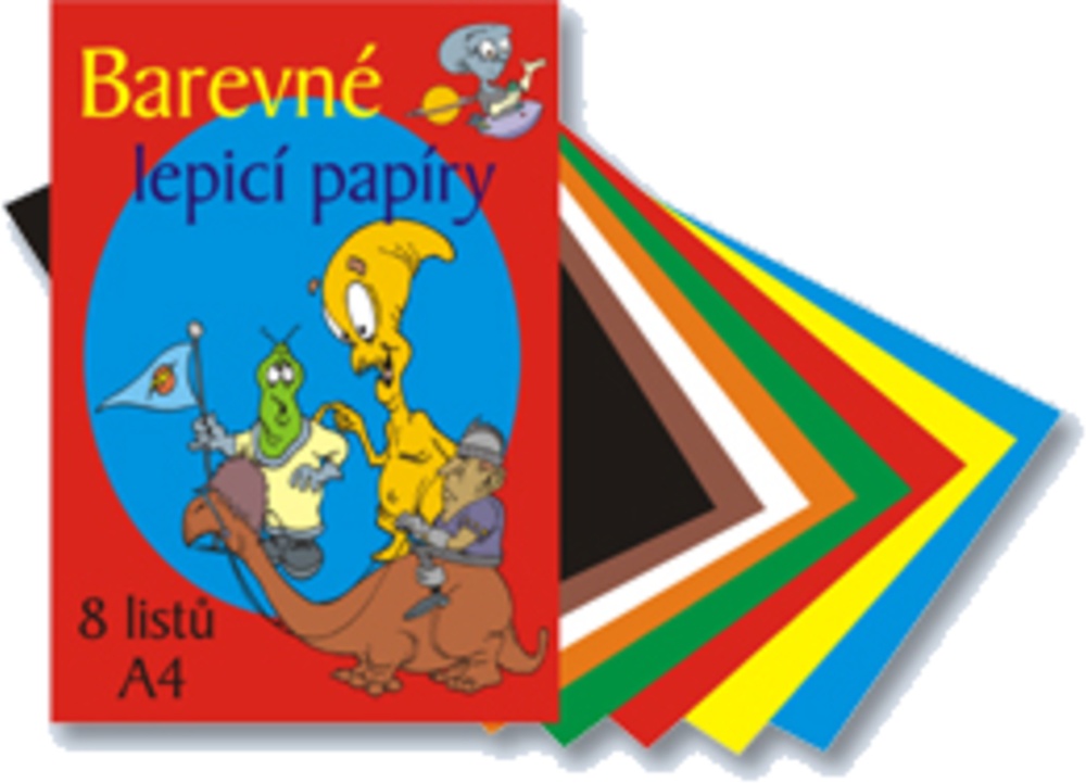 Lepící barevné papíry A4 8 listů