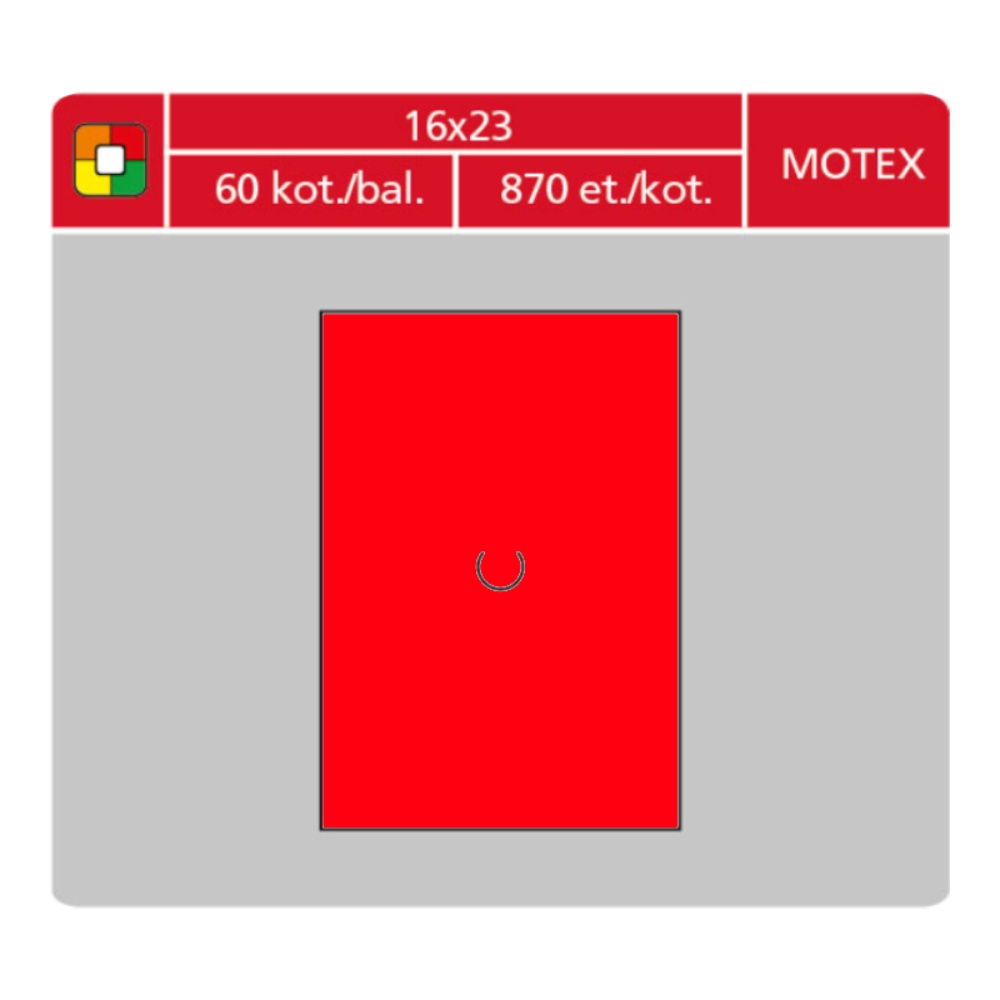 Samolepící etikety Motex 16x23 signální červené 870 etiket