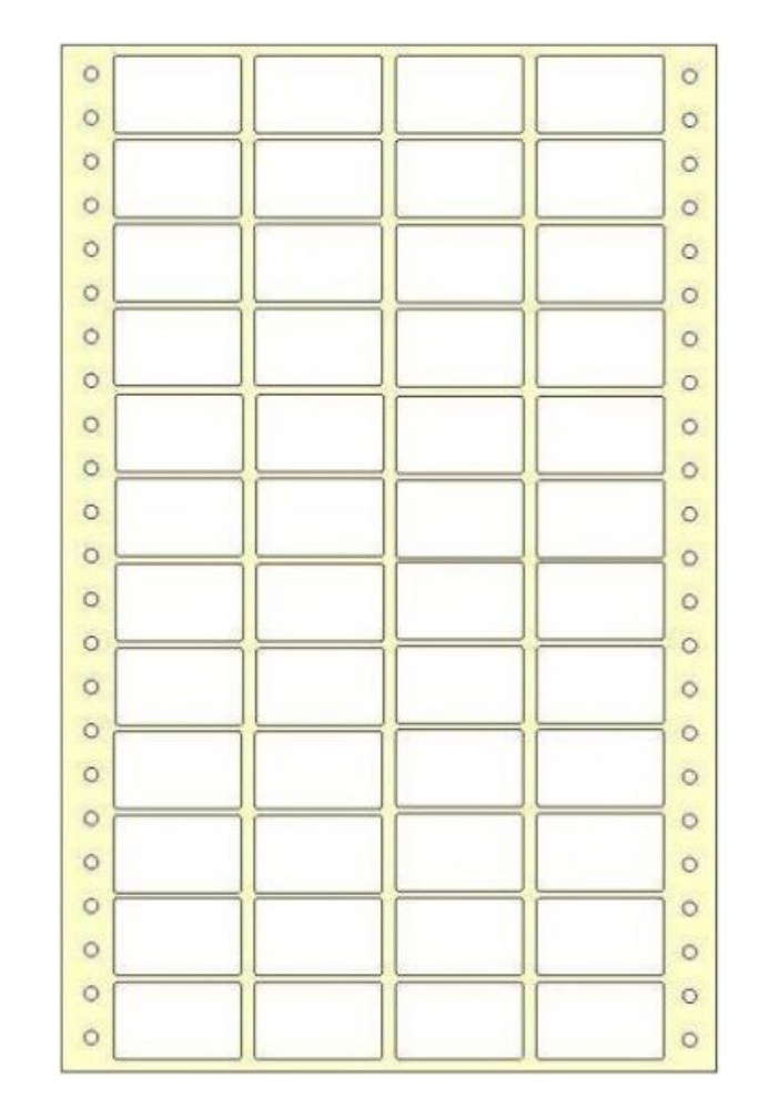 Samolepící etikety 38x23 4-řadé 24000 etiket