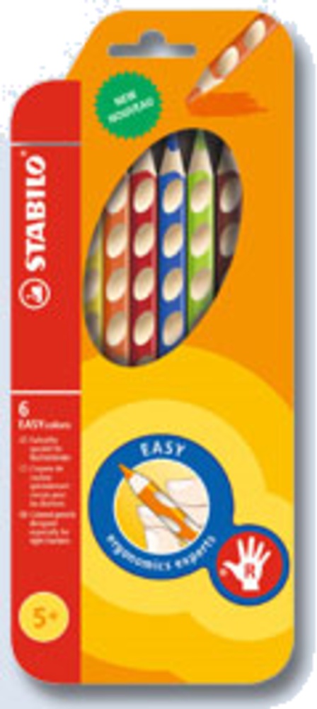 Pastelky Stabilo EASY 332/6 pro praváky