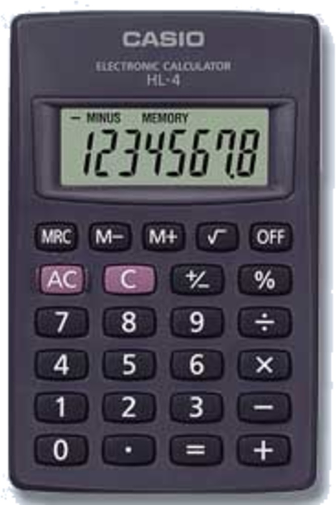 Kalkulačka Casio HL 4A 8 místná 56x87mm
