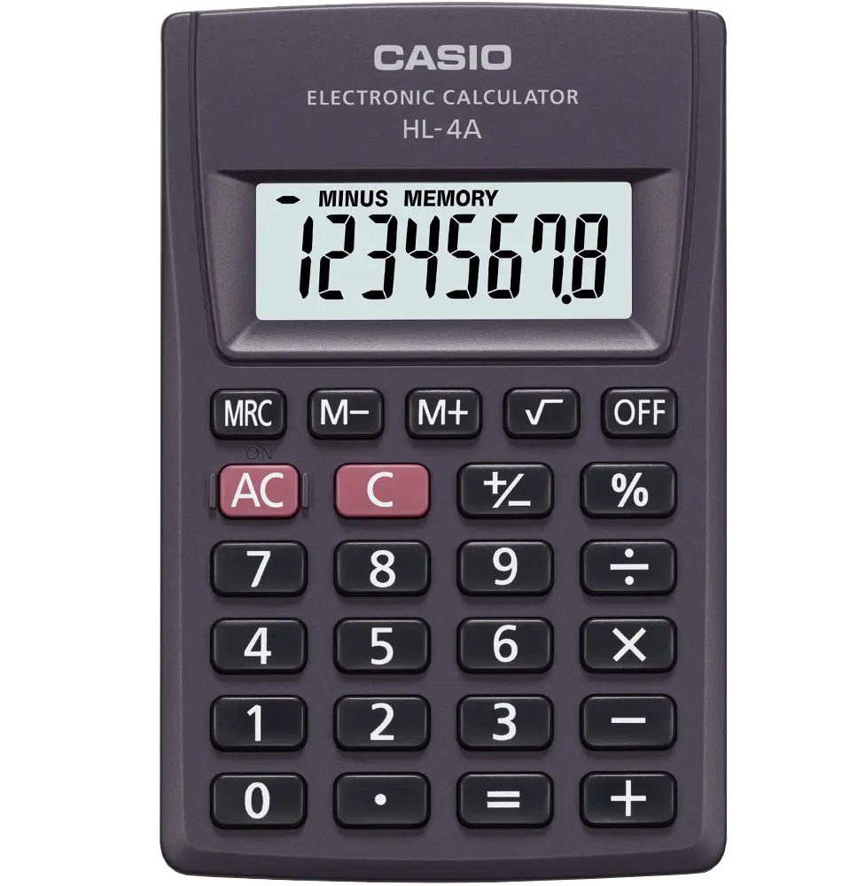 Kalkulačka Casio HL 4A 8 místná 56x87mm