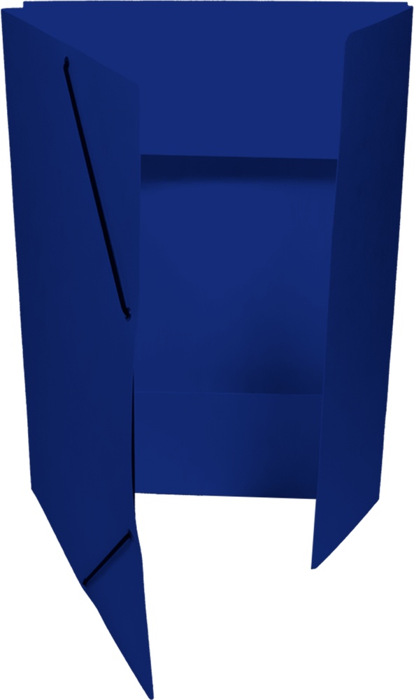 Mapa 253 Prešpánová s gumou tm.modrá tři klopy