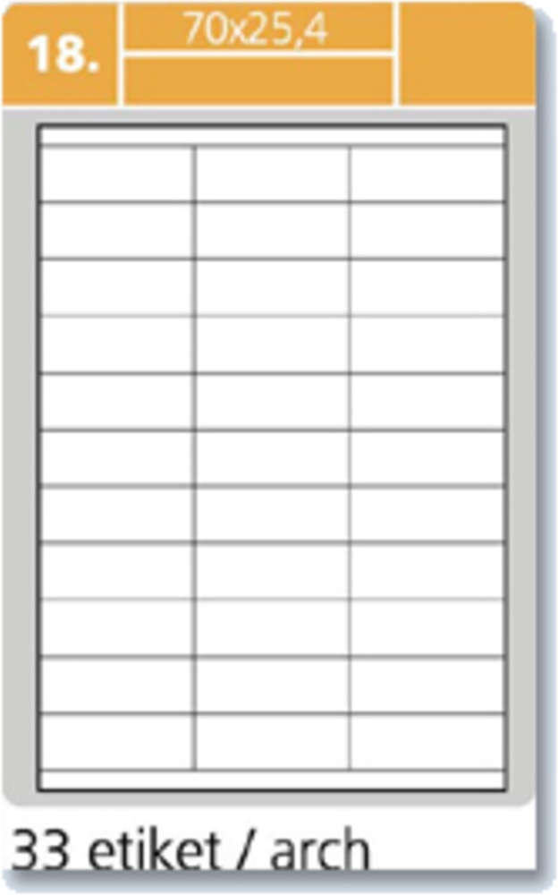 Samolepící etikety Laser 70x25.4 3300 etiket