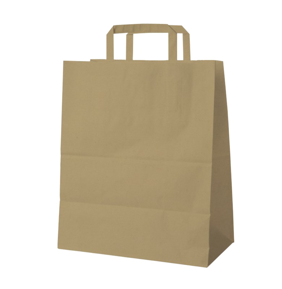 Taška papírová hnědá 320x160x390 47136
