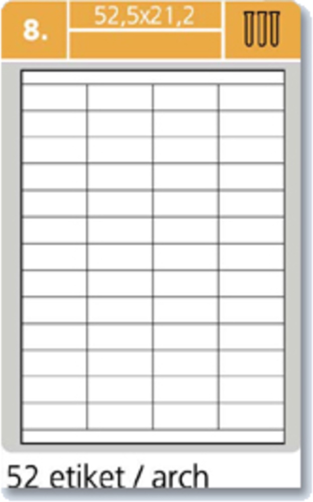 Samolepící etikety Laser 52.5x21.2 5200 etiket