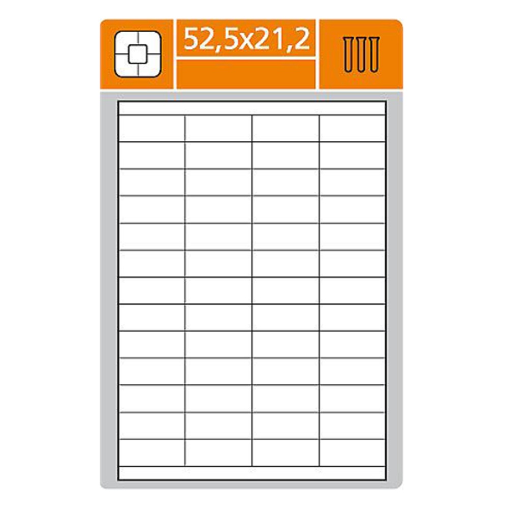 Samolepící etikety Laser 52.5x21.2 5200 etiket