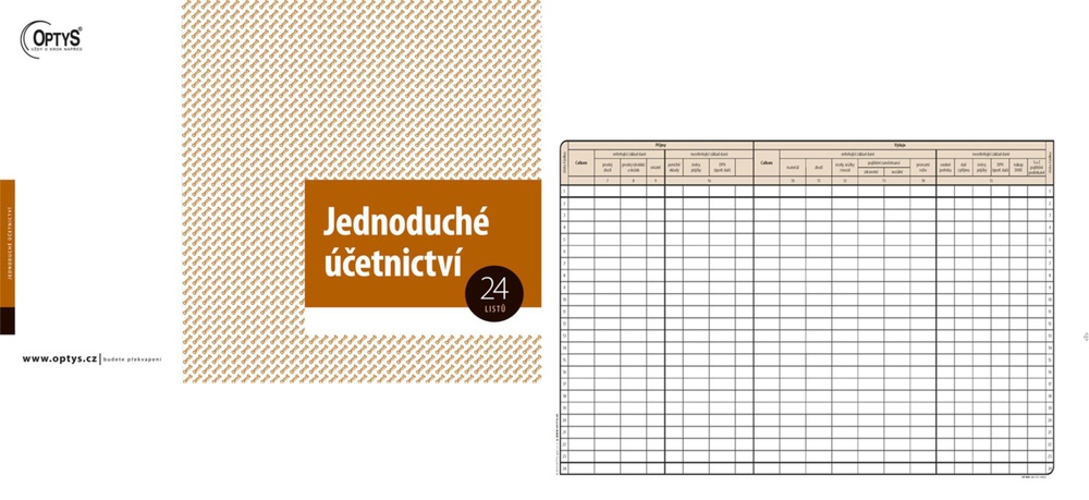 TOpt Daňová evidence A4 24 listů s klopou 1001