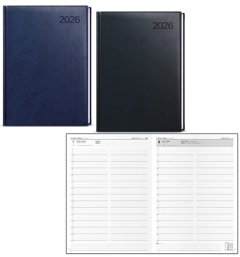 Diář A4 denní BDG6 Vivella mix 2026