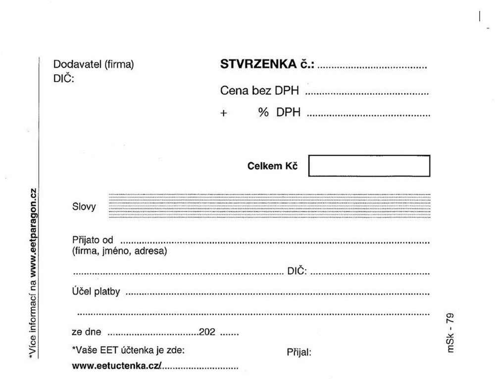 TP Stvrzenka A6-nečíslovanápropisující 79