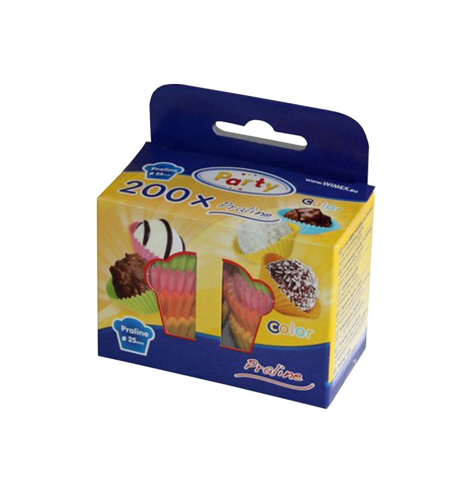 Cukrářské košíčky 25x18 barevné 200ks 65526