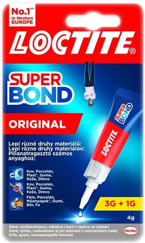 Lepidlo vteřinové Super Bond ORIGINÁL 4g