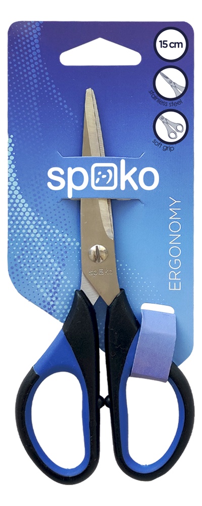 Nůžky školní 14.5cm Spoko gumový úchyt