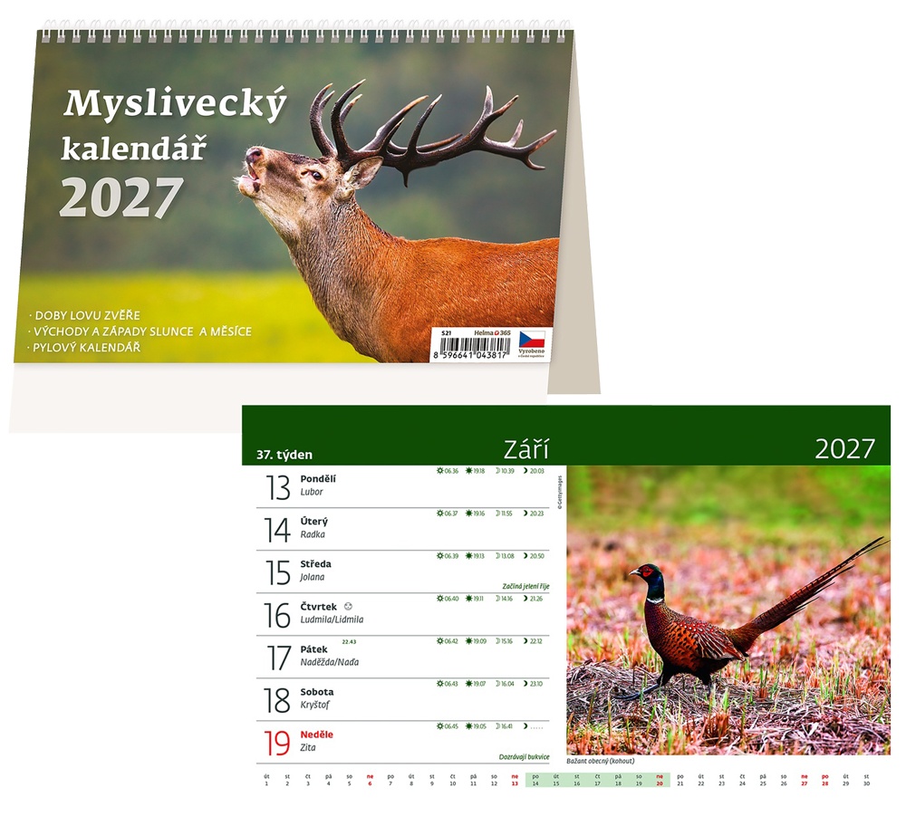 Kalendář s.2027 Myslivecký S21 226x139