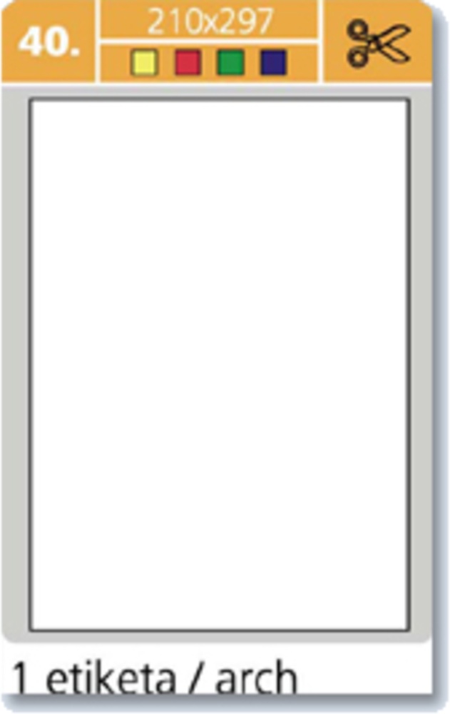 Samolepící etikety Laser 210x297 žluté 100 etiket