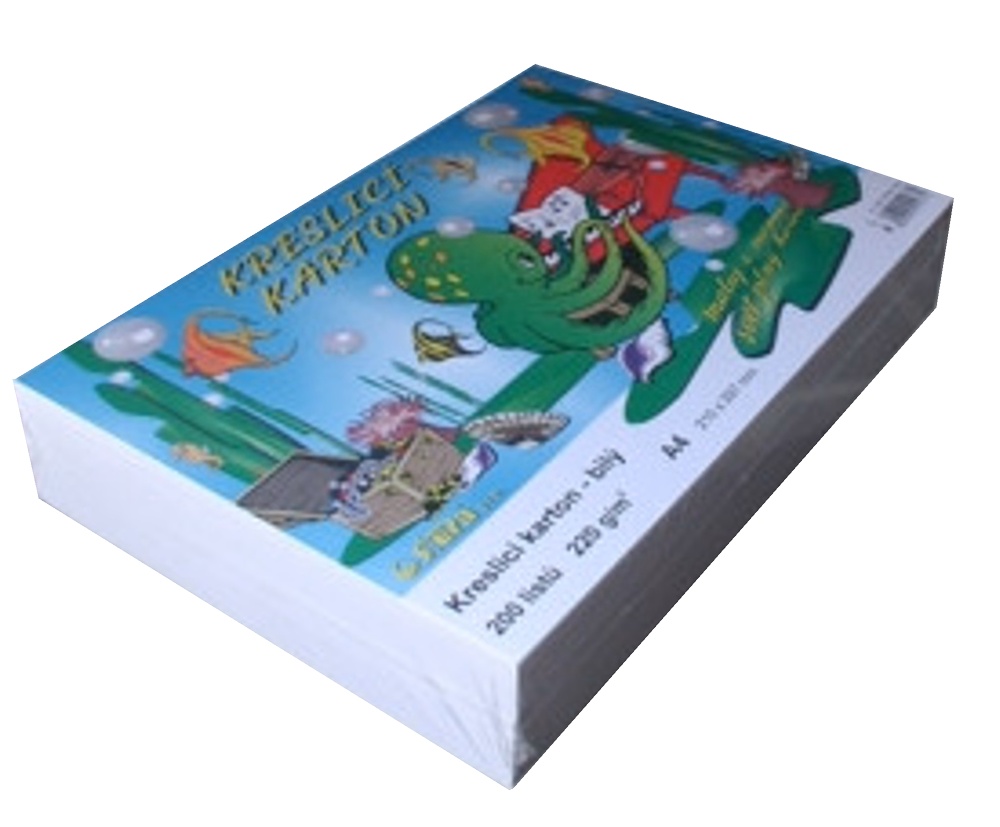 Karton A4 kreslící 220g. 200 listů