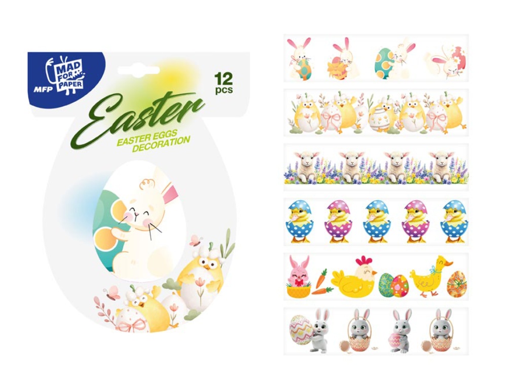 Velikonoční obtisky košilka 12ks mix