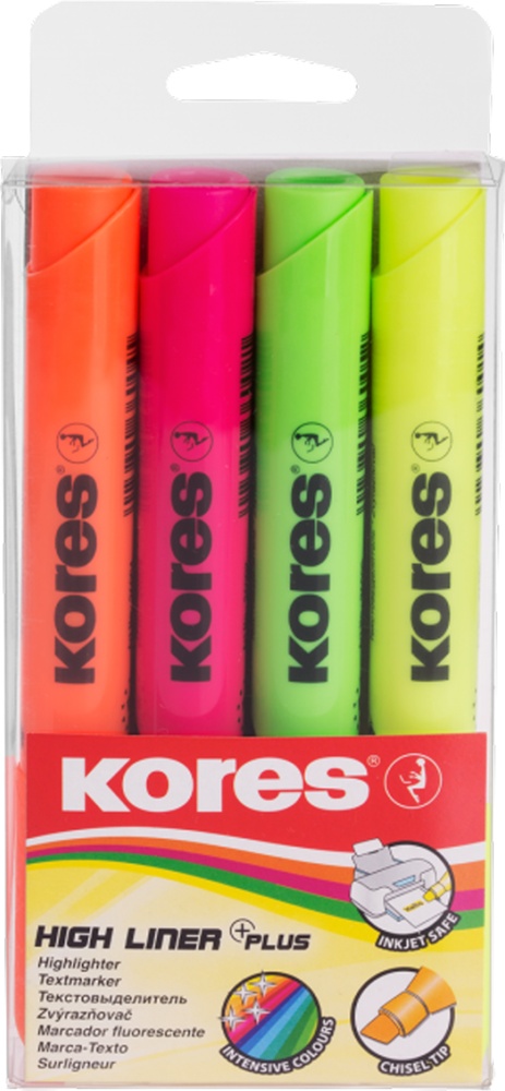 Zvýrazňovač sada Kores High Plus 4ks