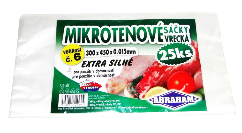 Sáčky mikrotenové 30x45cm/ 25ks 0.015mm
