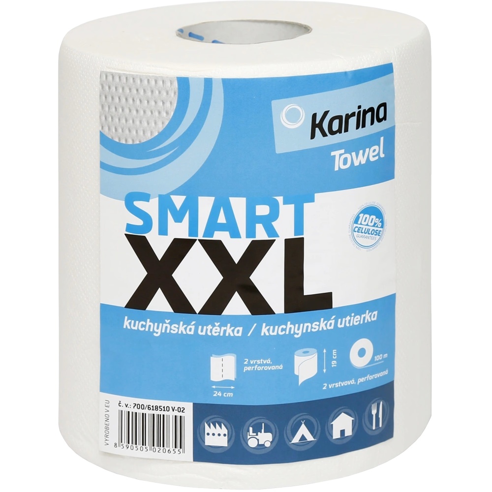 Papírová utěrka XXL Karina 2-vr210/100mm